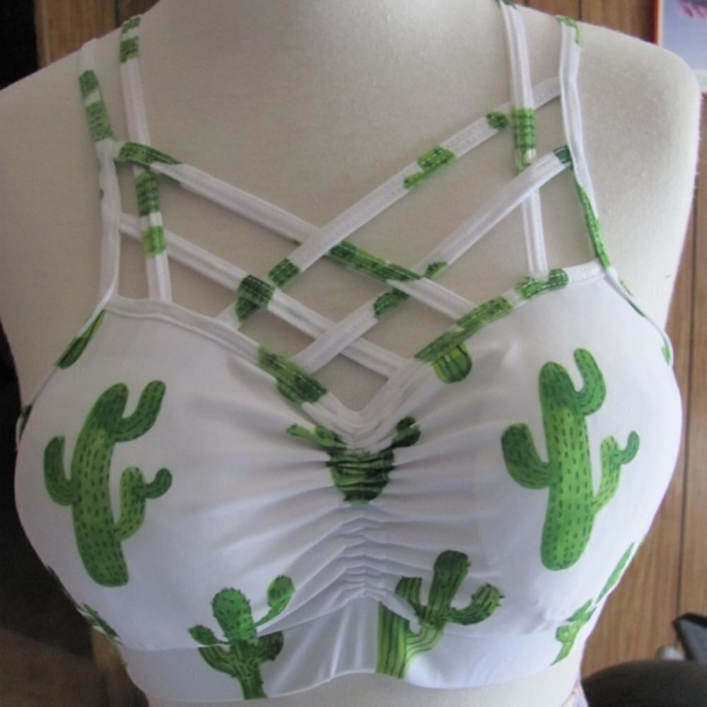 CACTUS BRALETTES  WITH‎ SUPPORT  PADS